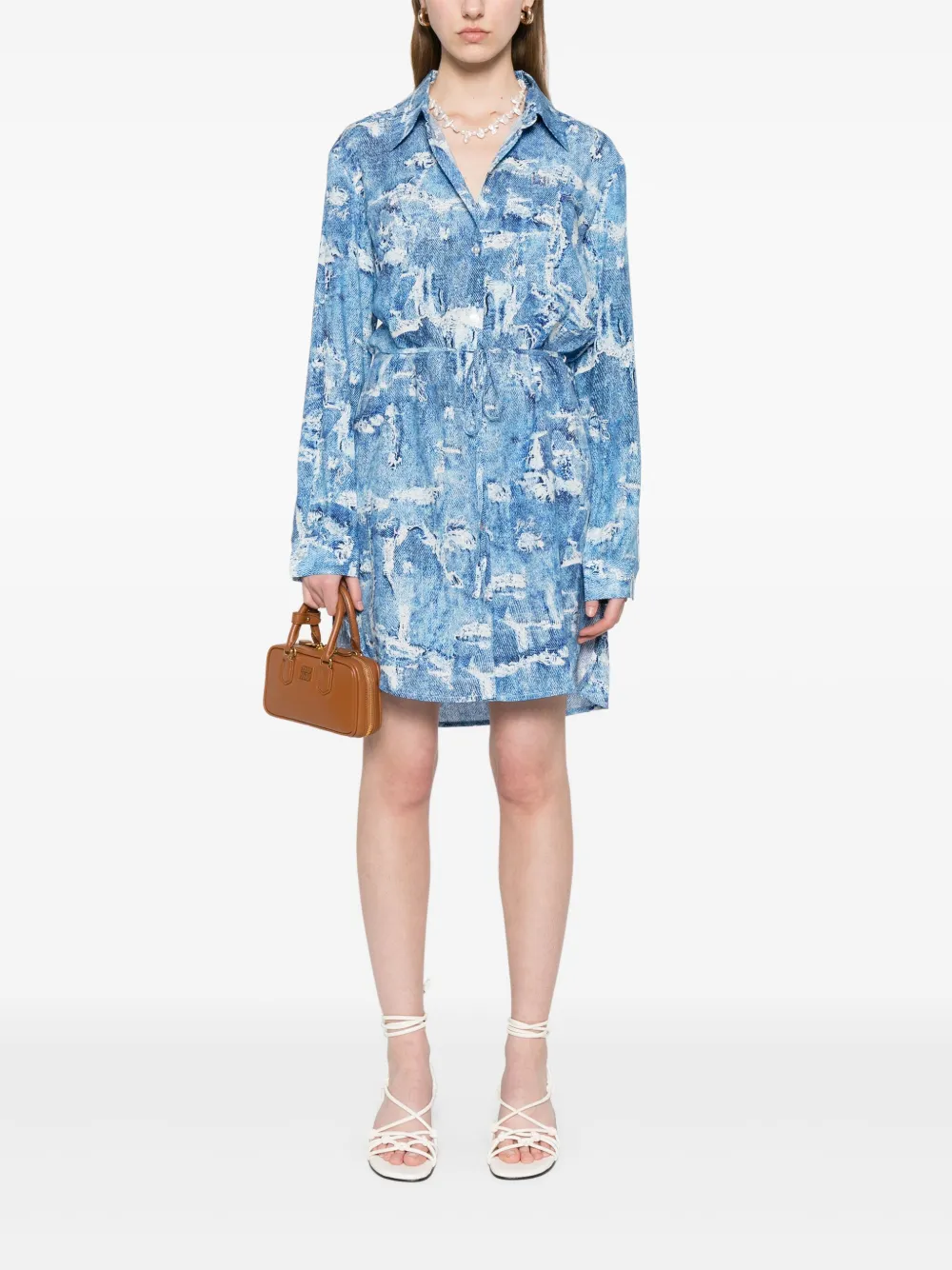 LIU JO Blousejurk met denimprint Blauw