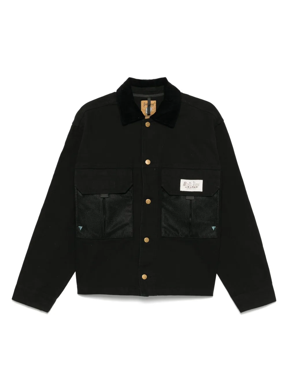 Brain Dead cropped chore jacket | Black | Image 1