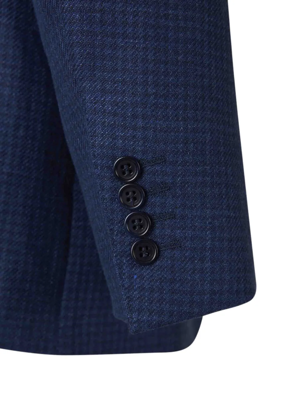 Canali Blazer met pied-de-poule print Blauw