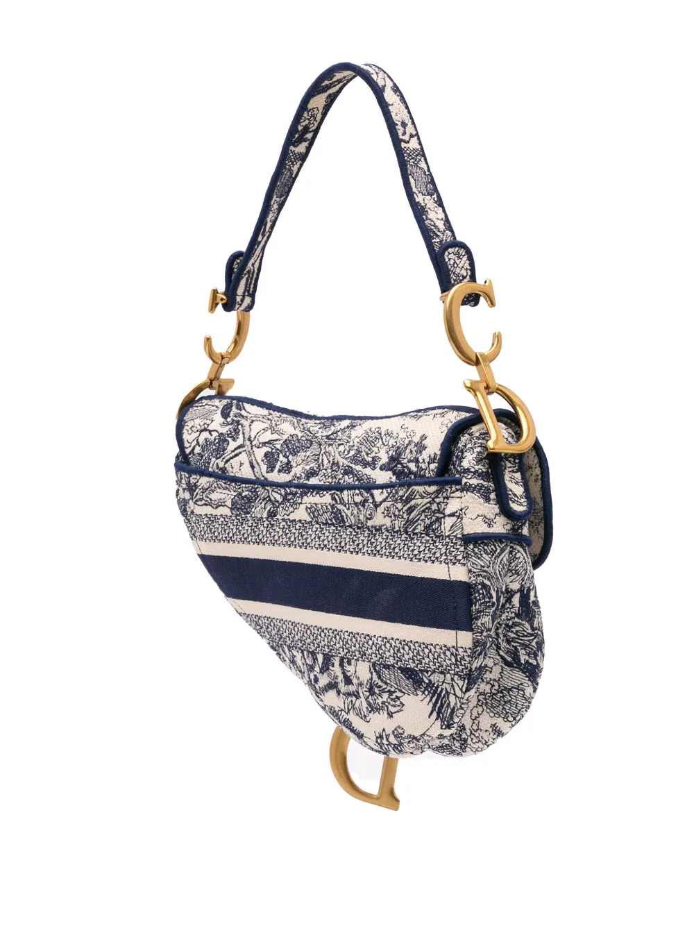 Christian Dior Pre-Owned 2021 Canvas Embroidered Toile de Jouy Saddle Bag shoulder bag | Pre-Owned | Image 2