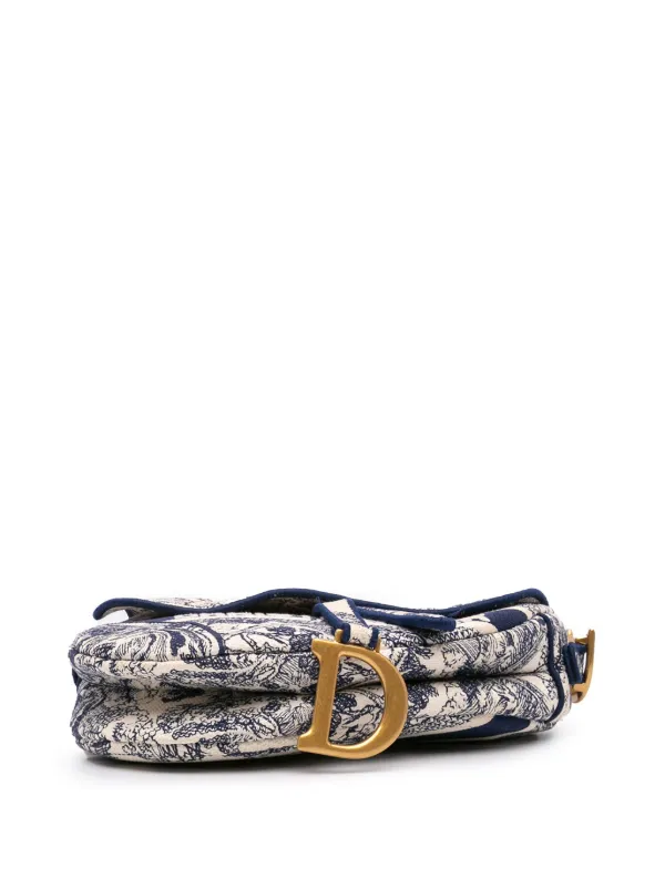 DIOR直営 セール！23SS Toile de Jouy Voyage サドルバッグ Christian Dior Toile de Jouy Saddle Bag | Vivrelle