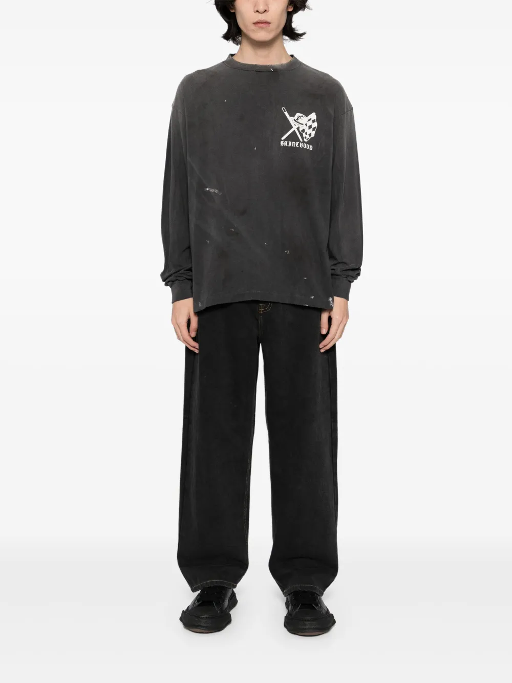SAINT MXXXXXX T-shirt met grafische print - Zwart