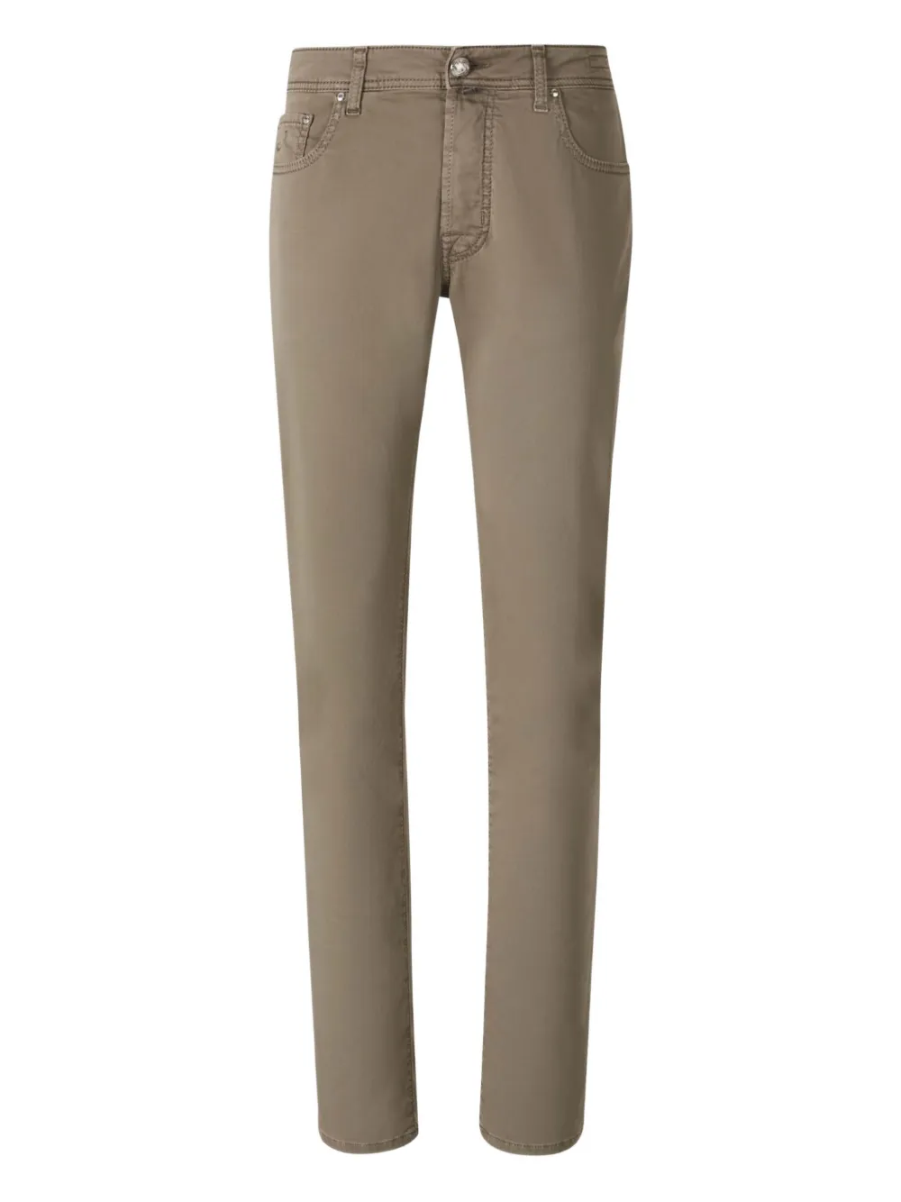 Jacob Cohën Calça com patch de logo | Marrom | Image 1