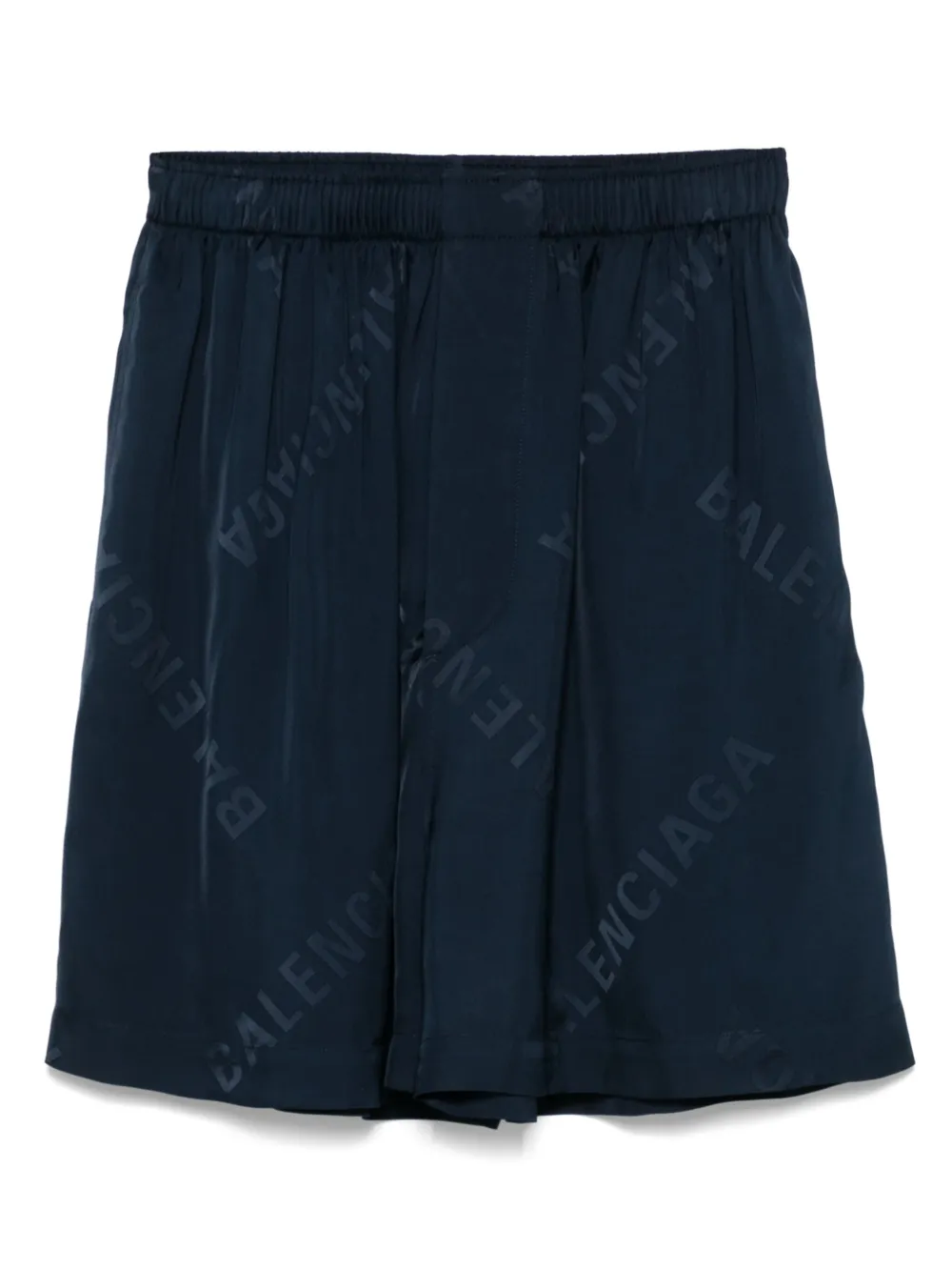 Balenciaga Shorts met logo-jacquard Blauw