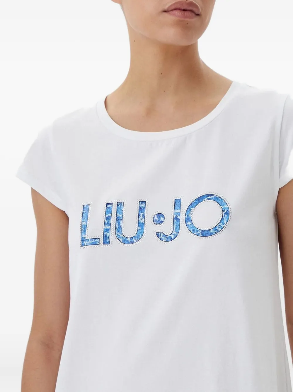 LIU JO Mini-jurk met logoprint Wit