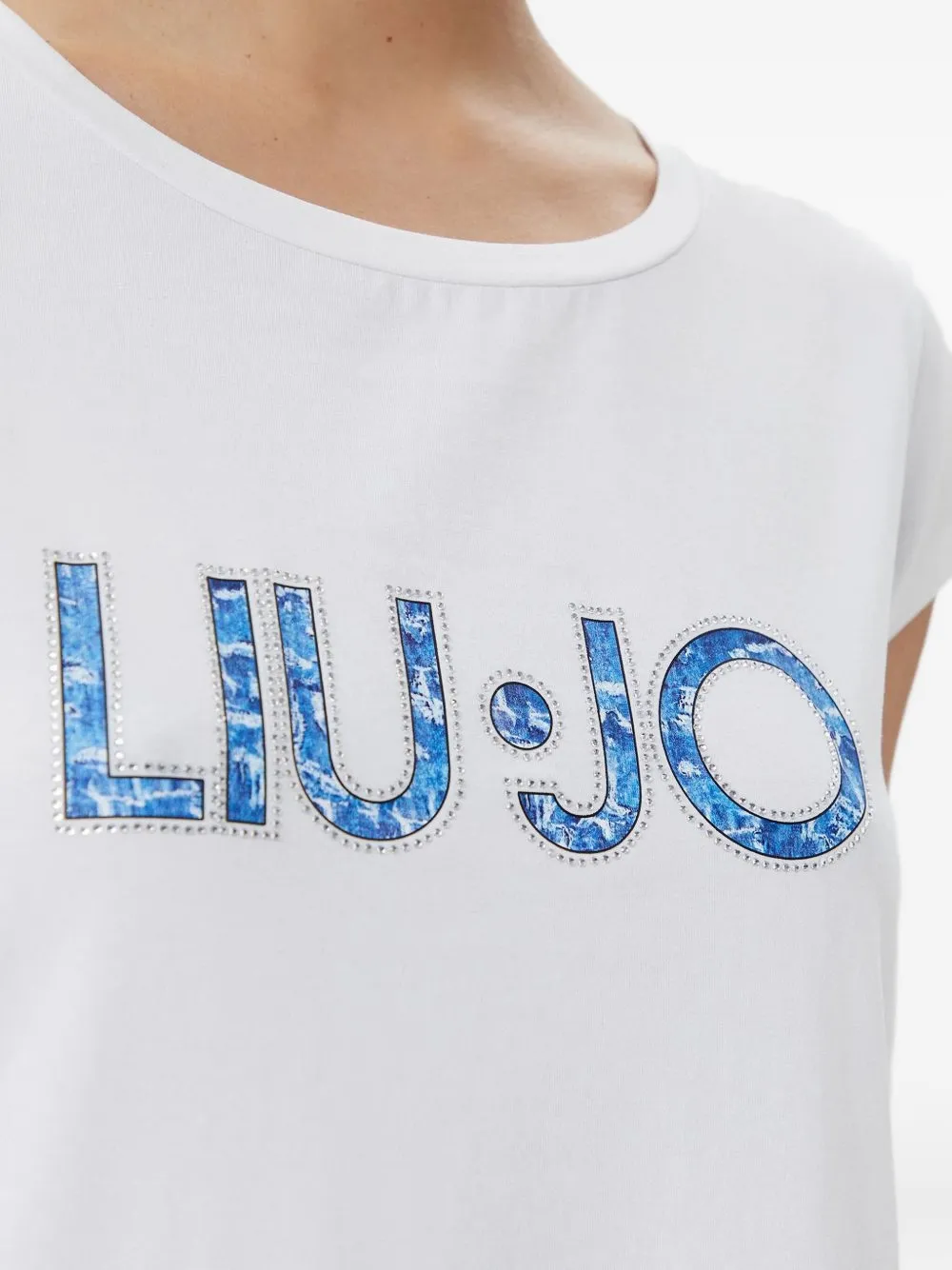 LIU JO Mini-jurk met logoprint Wit