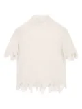 Alexander McQueen Silk Lace Top - Neutrals