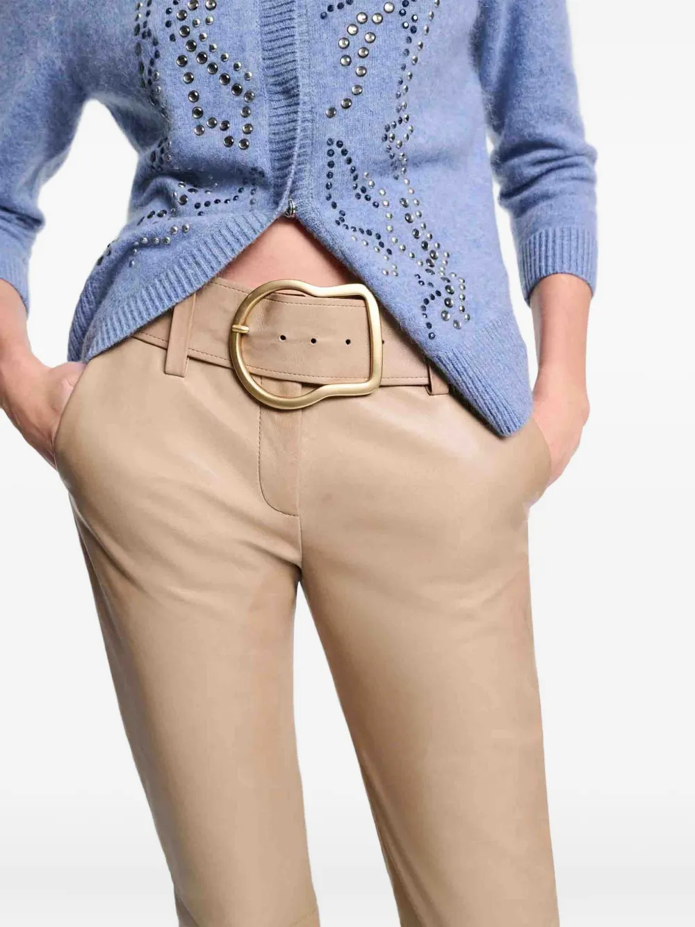 Dorothee Schumacher Leren broek Beige
