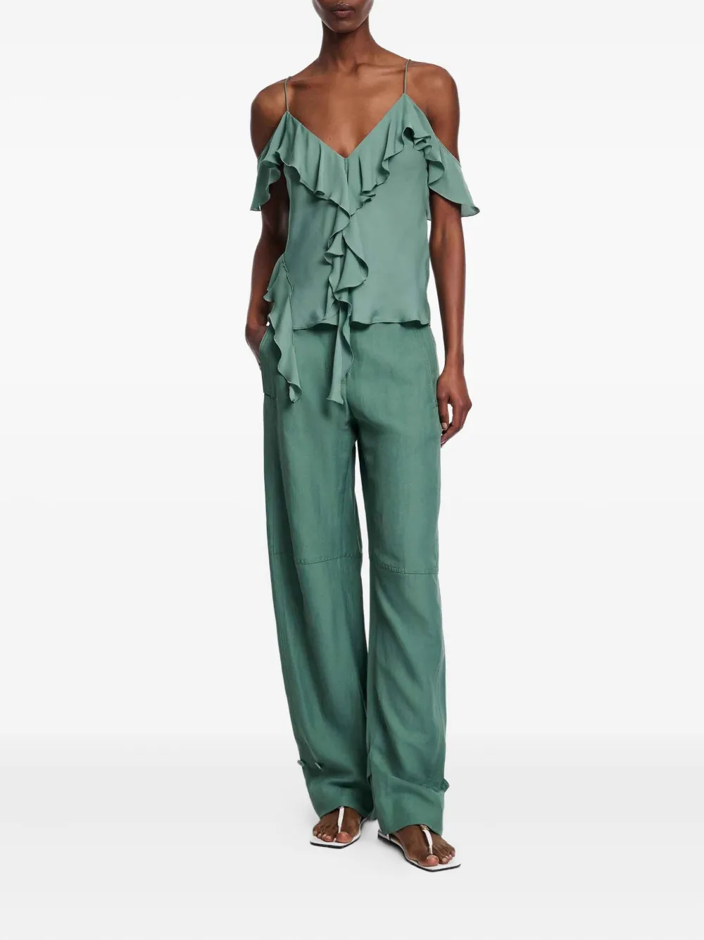 Dorothee Schumacher Tanktop met ruches Groen