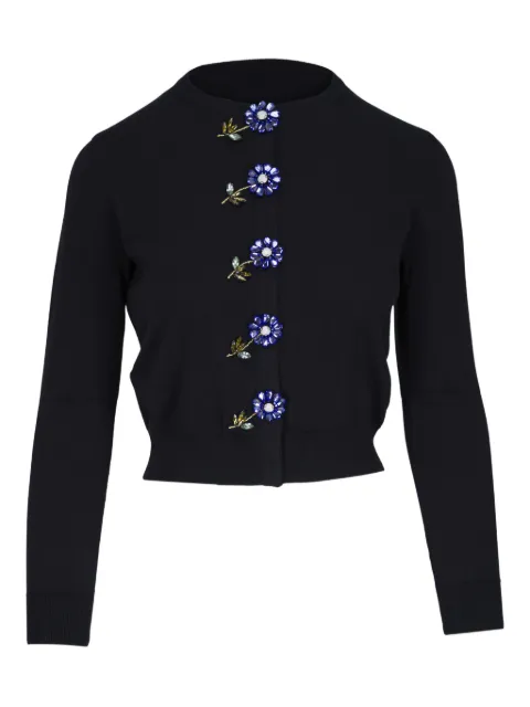 Carolina Herrera floral-appliqué cardigan 