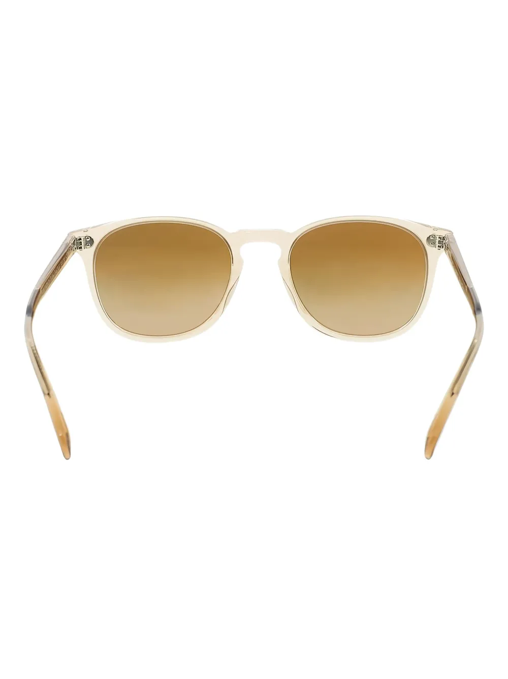 Oliver Peoples Fairmont Sun zonnebril met rond montuur Beige