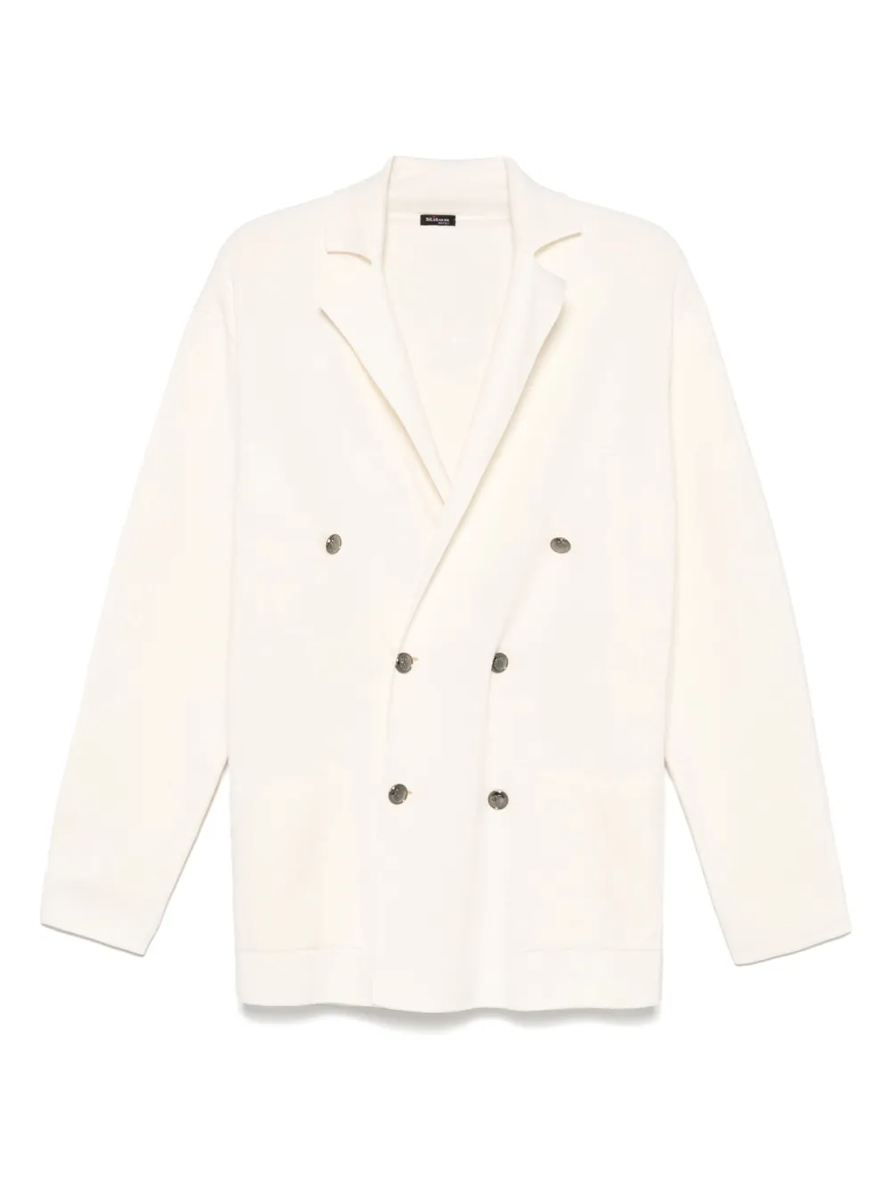 Shop Kiton Knitted Blazer In White