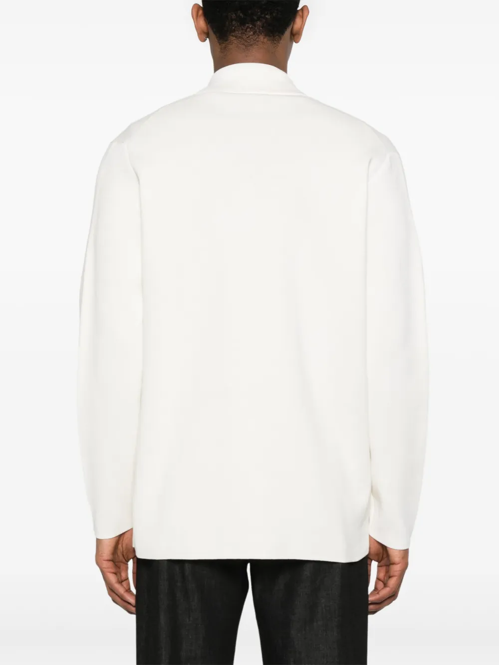 Shop Kiton Knitted Blazer In White