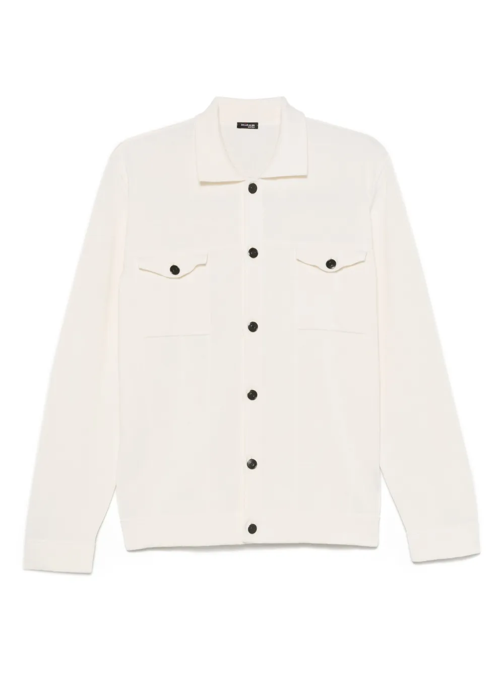 Kiton knitted shirt jacket | White | Image 1