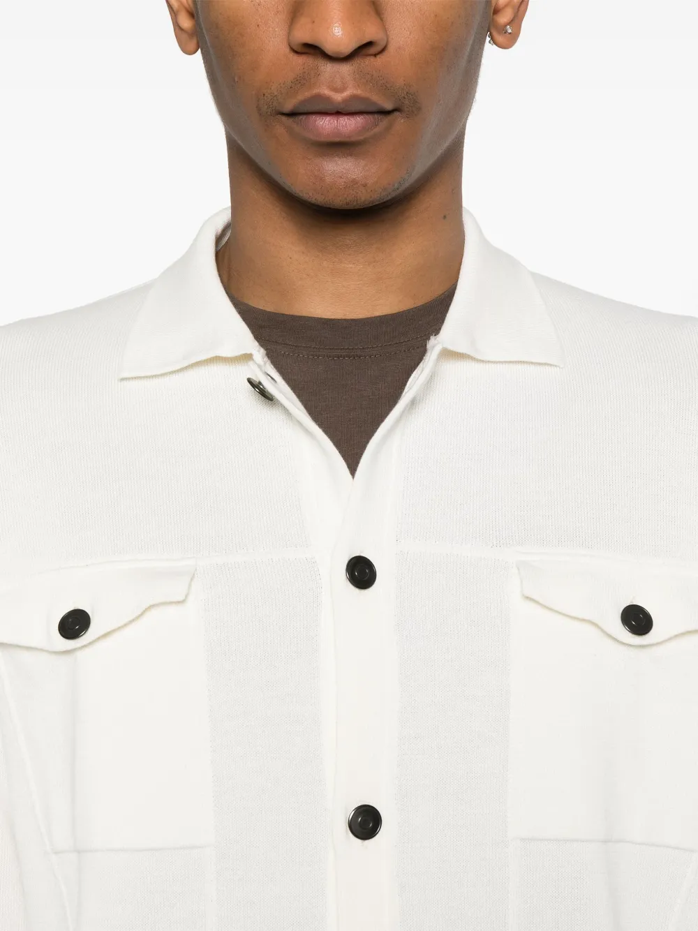 Kiton Gebreid shirtjack Wit