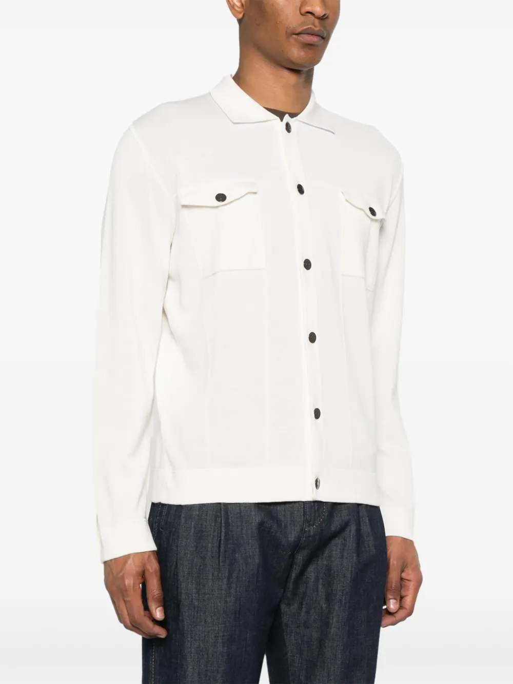 Kiton Gebreid shirtjack Wit