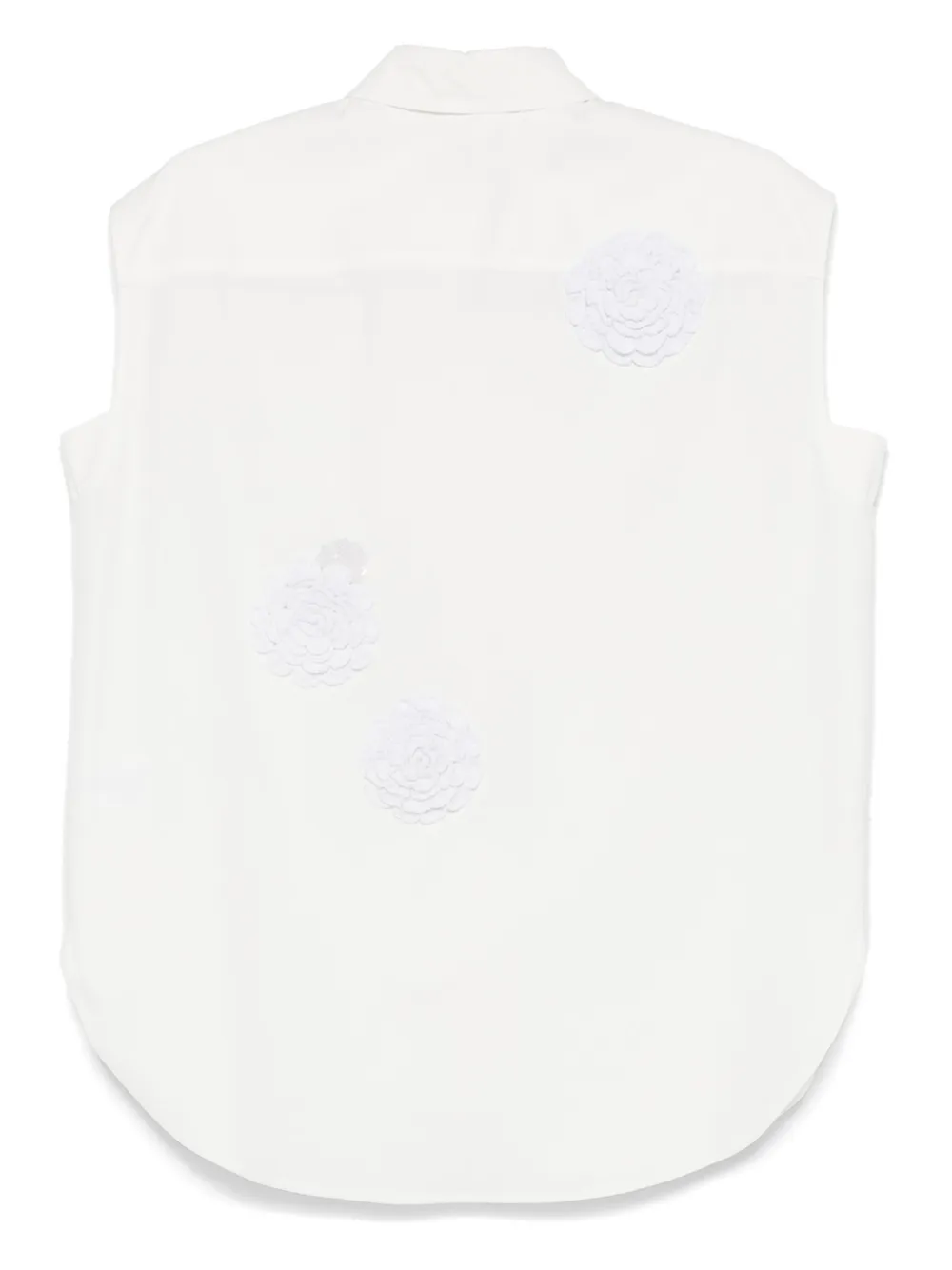 Odeeh Blouse met bloemenapplicatie - Wit