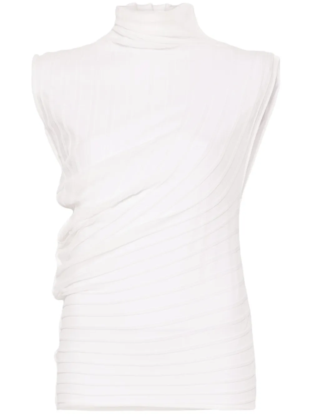 Victoria Beckham Geribbelde top Wit