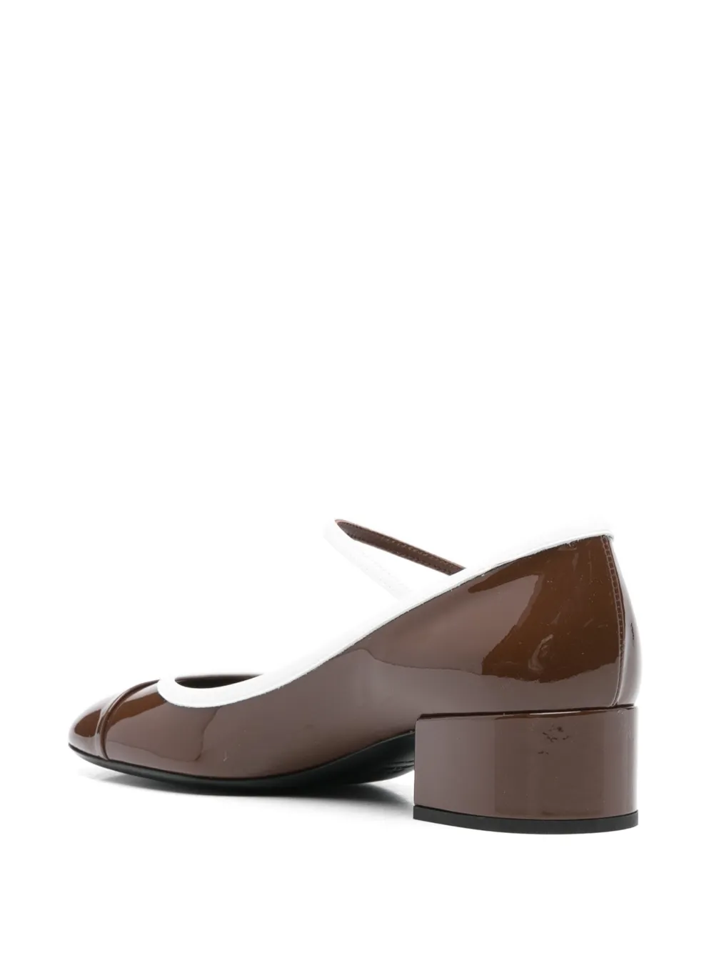 Miu 35 mm tweekleurige pumps Bruin