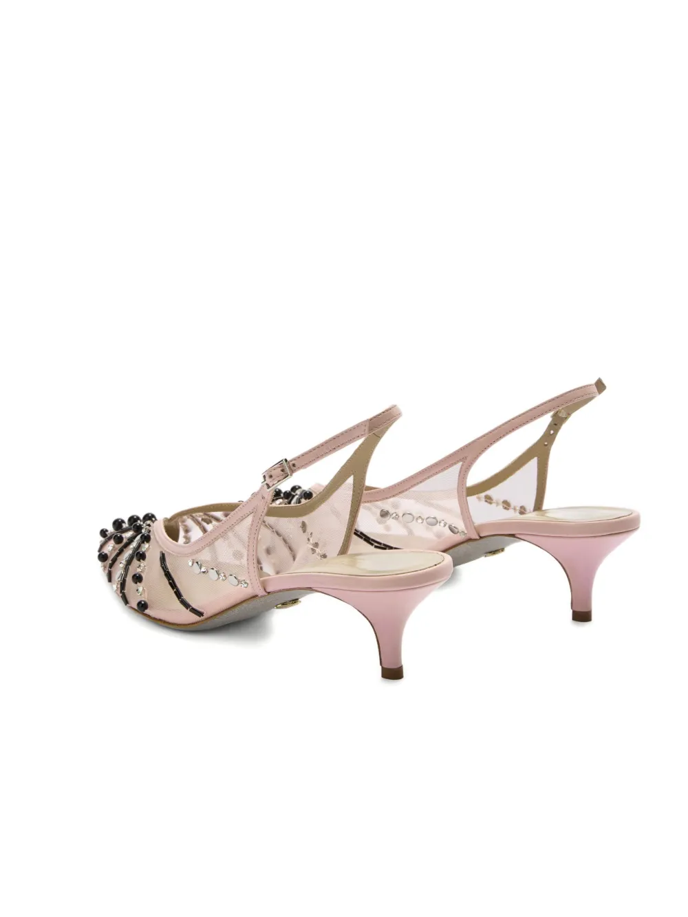 Genny 45mm Beaded Slingback Pumps