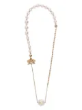 Genny pearl floral necklace - Gold