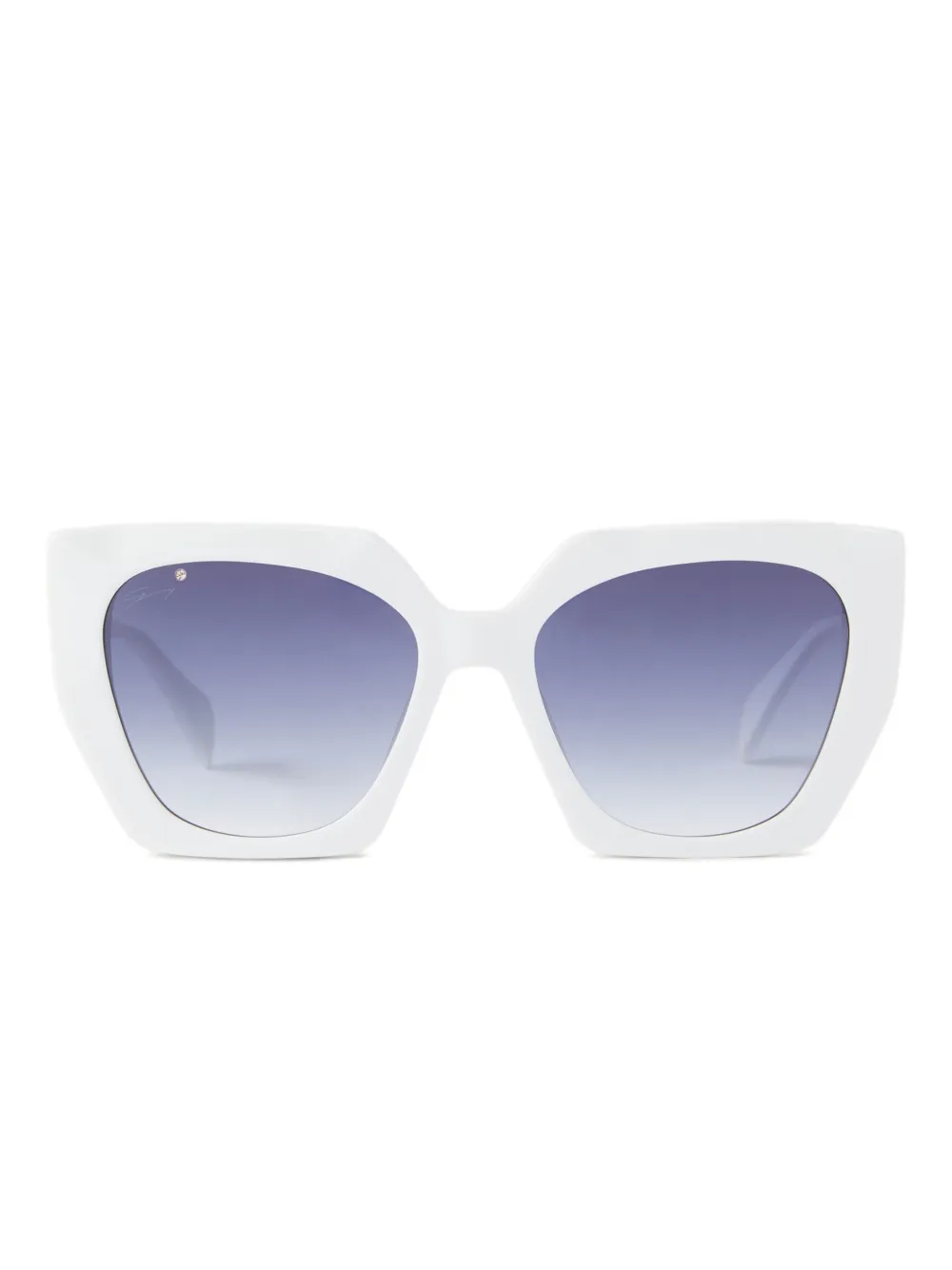Genny Zonnebril met cat-eye montuur Wit