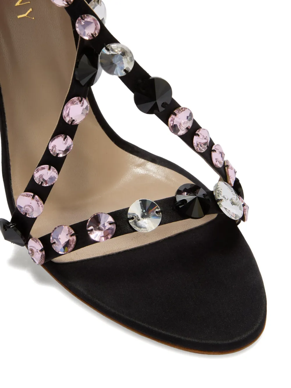 Genny 105 mm sandalen verfraaid met stras Zwart