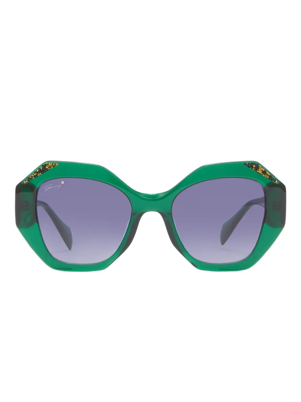 Genny lentes de sol con armazón octogonal | verde | Image 1