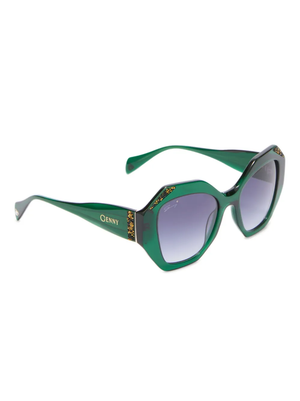 Genny octagonal-frame sunglasses - Groen
