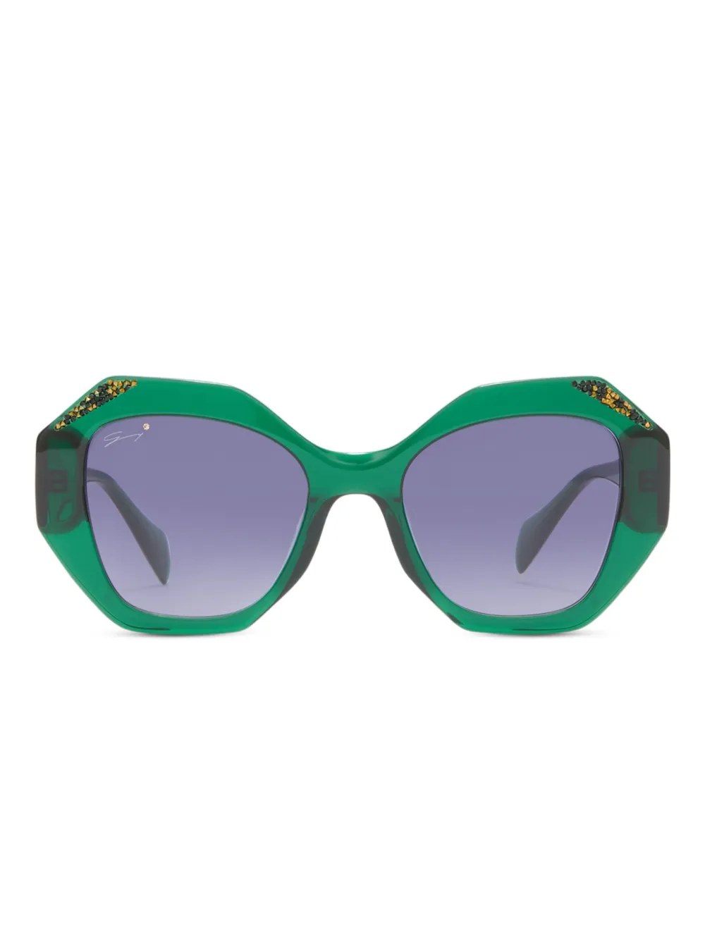Genny octagonal-frame sunglasses | Green | Image 1