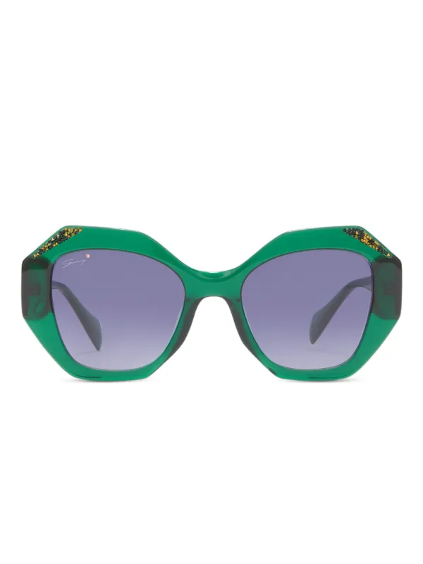 Genny オクタゴンフレーム サングラス | グリーン | FARFETCH JP