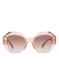 Genny octagonal-frame embellished sunglasses - Pink