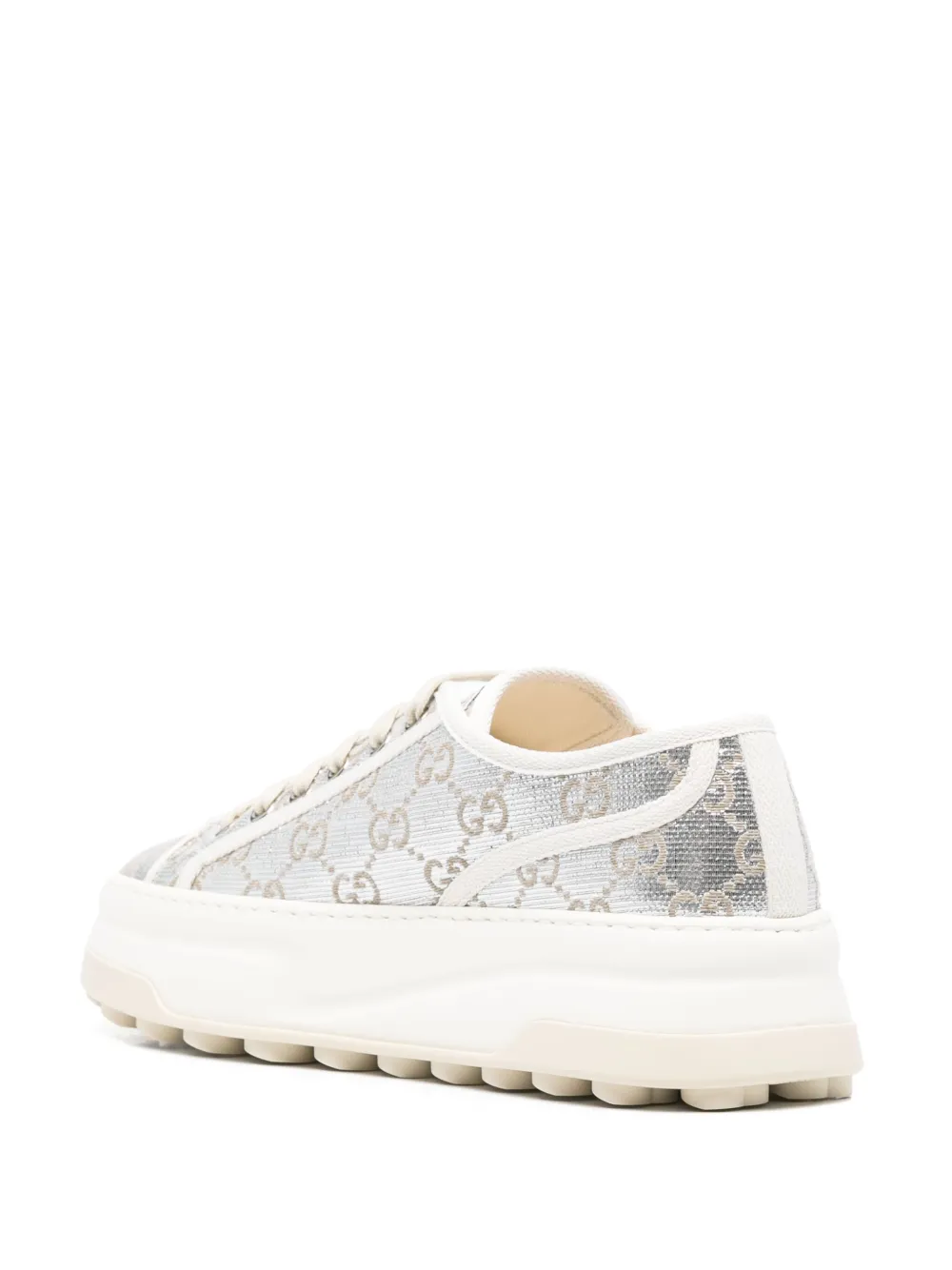 Gucci Sneakers met GG-canvas Zilver