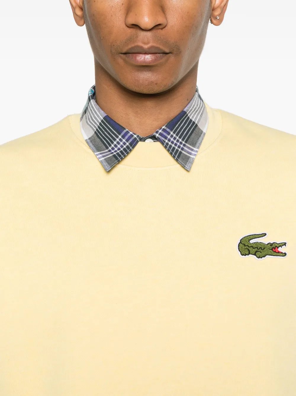 Lacoste Sweater met logopatch Geel