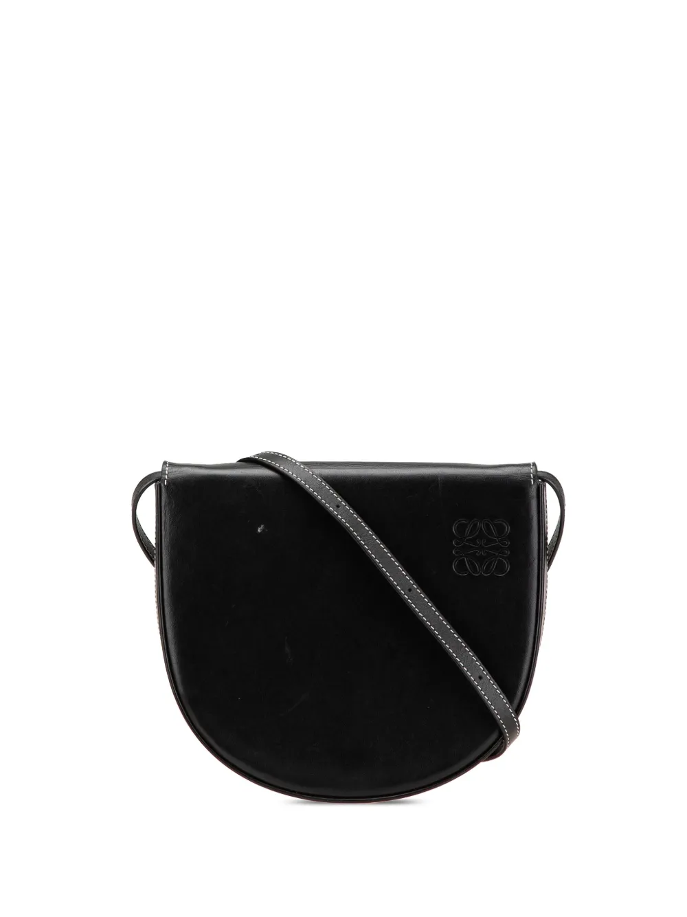 Loewe Pre-Owned 2020 スモール レザー ヒール ポーチ ショルダーバッグ - ブラック Loewe Pre-Owned 2020 スモール レザー ヒール ポーチ ショルダーバッグ - ブラック