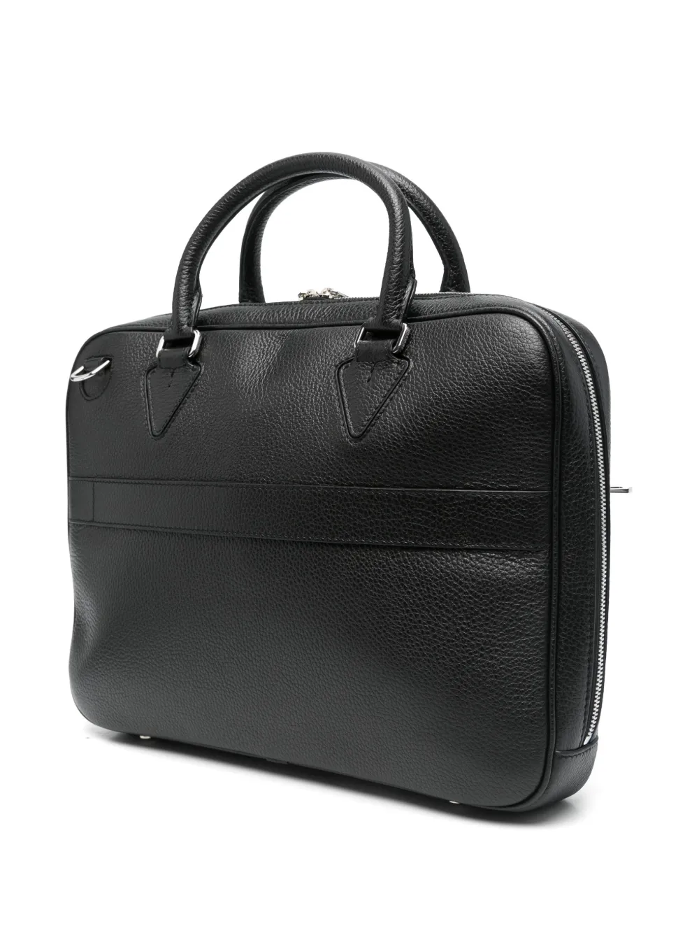 Orciani leather laptop bag - Zwart
