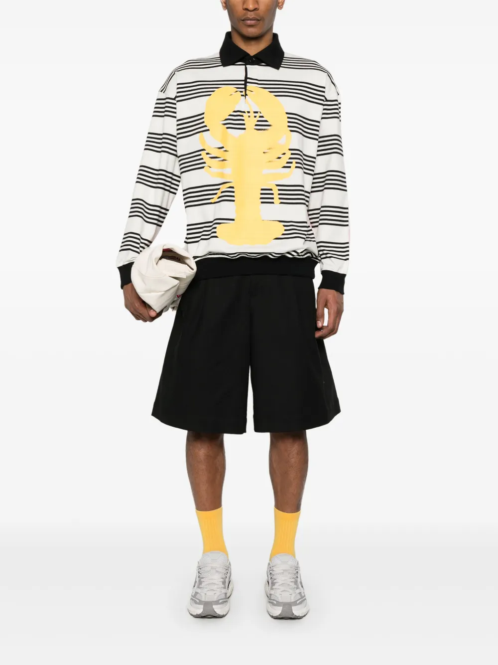 MSGM Gestreept poloshirt - Zwart
