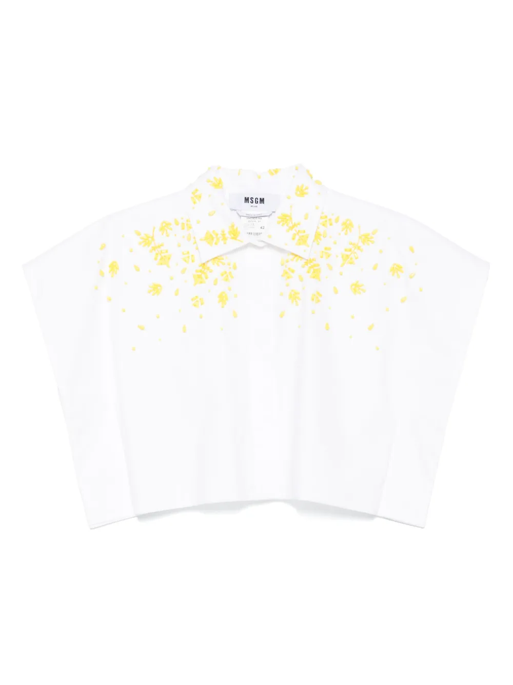 MSGM Hemd mit Perlen | Weiß | Image 1