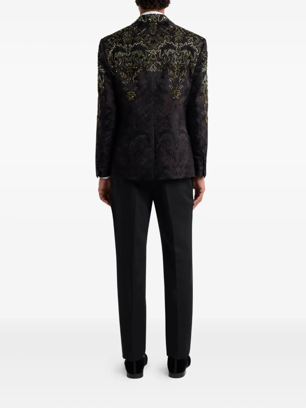 ETRO Blazer met geborduurde bloemen Zwart