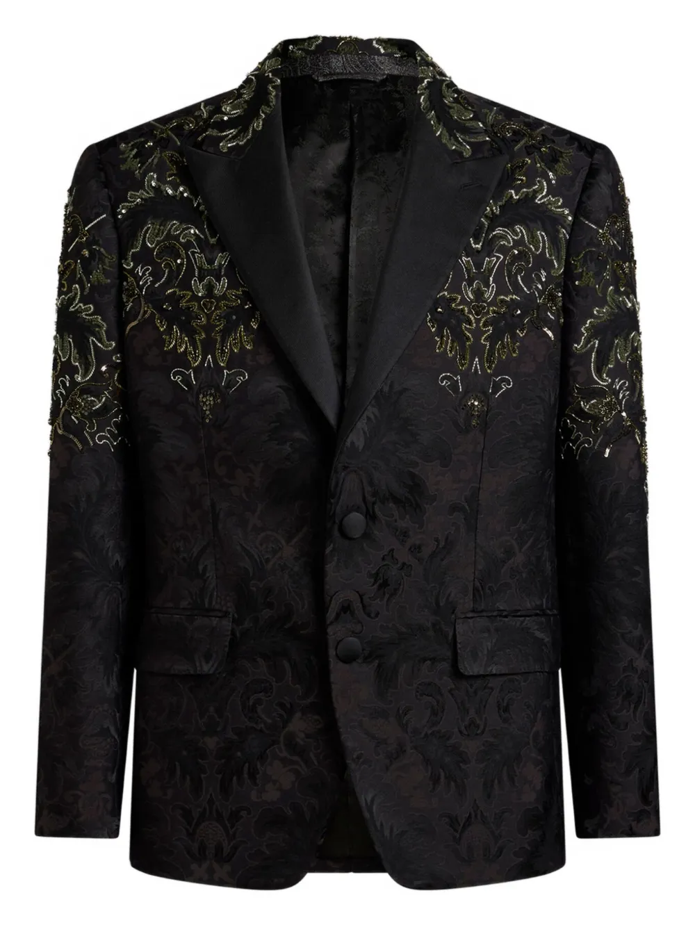 ETRO Blazer met geborduurde bloemen Zwart