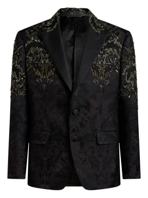 ETRO floral-embroidered single-breasted blazer 