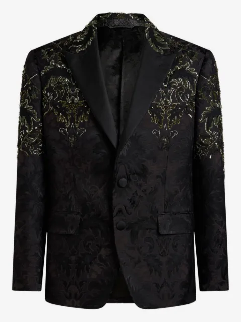 ETRO enkelknäppt blazer med blomsterbrodyr