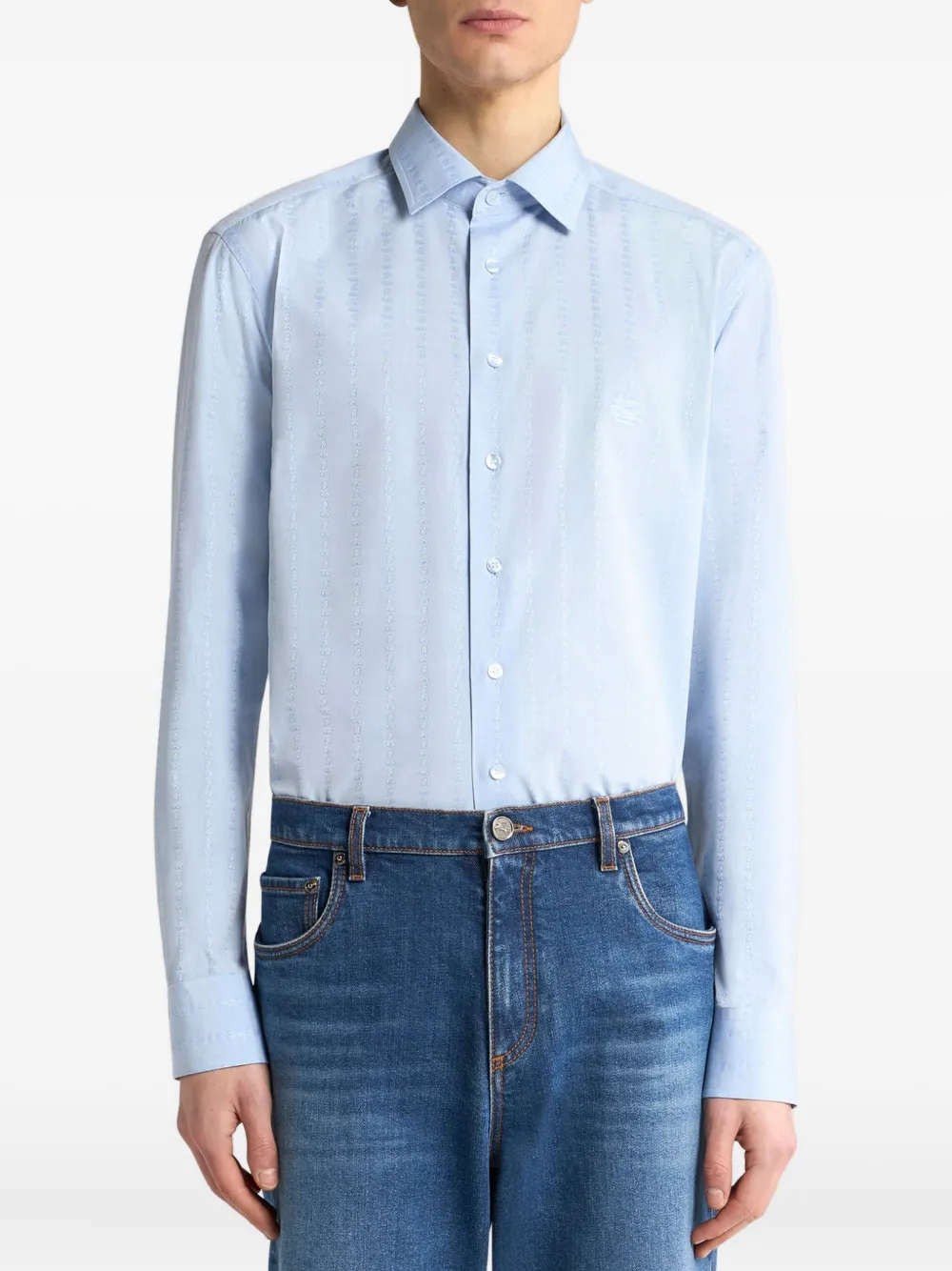 ETRO Overhemd met paisley-jacquard Blauw