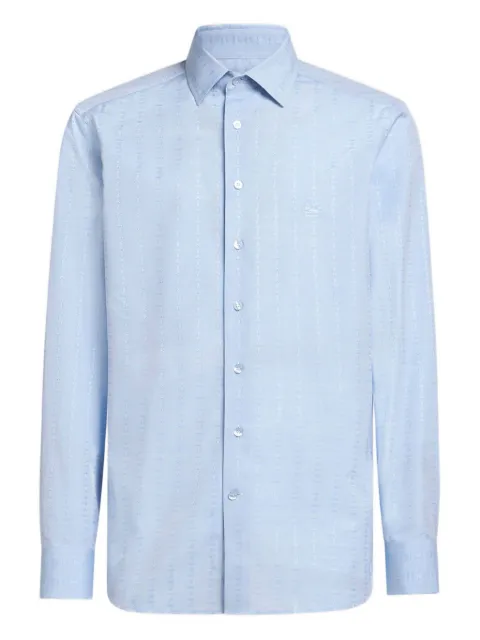 ETRO camisa con motivo de cachemira en jacquard