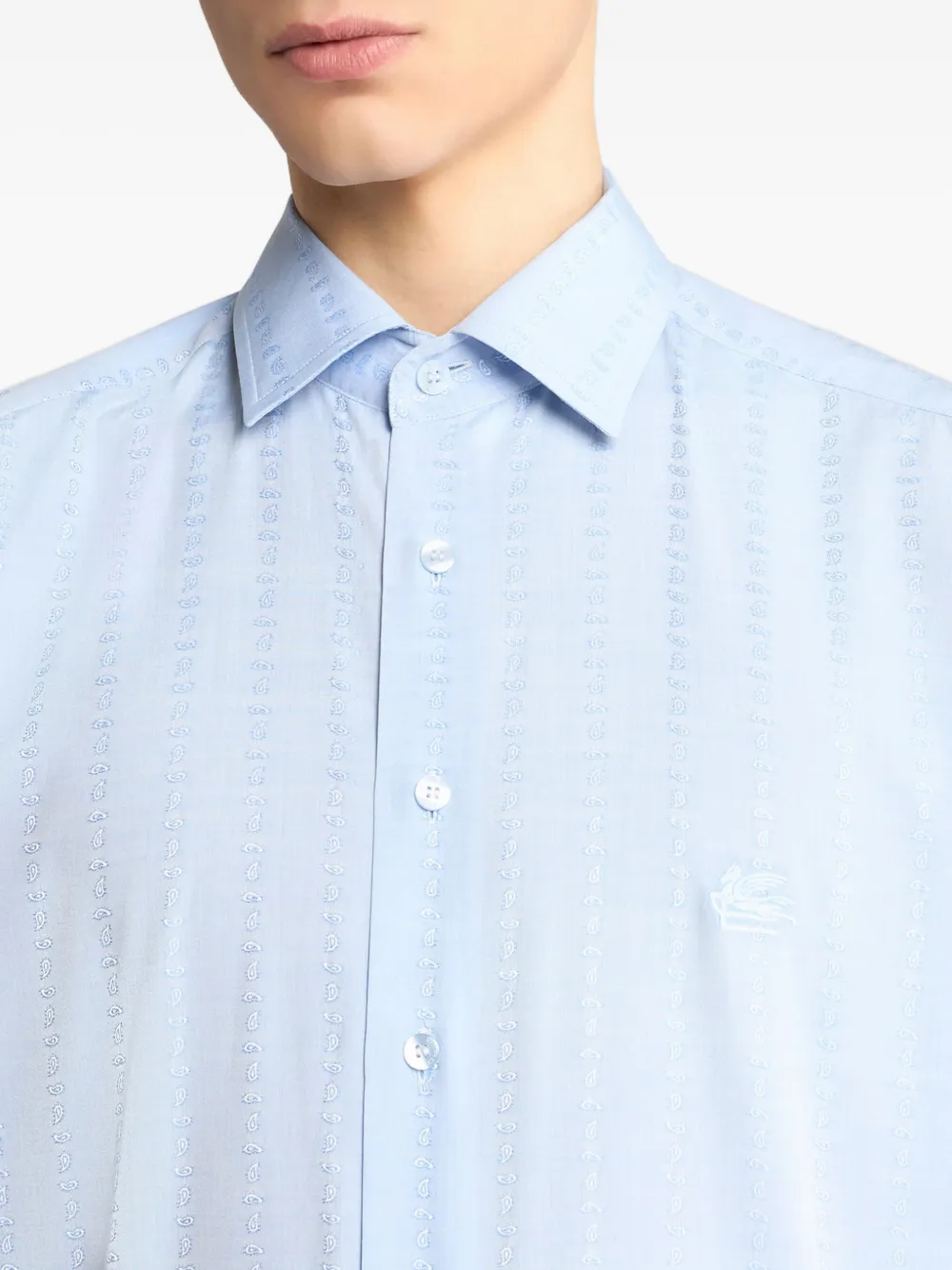 ETRO Overhemd met paisley-jacquard Blauw