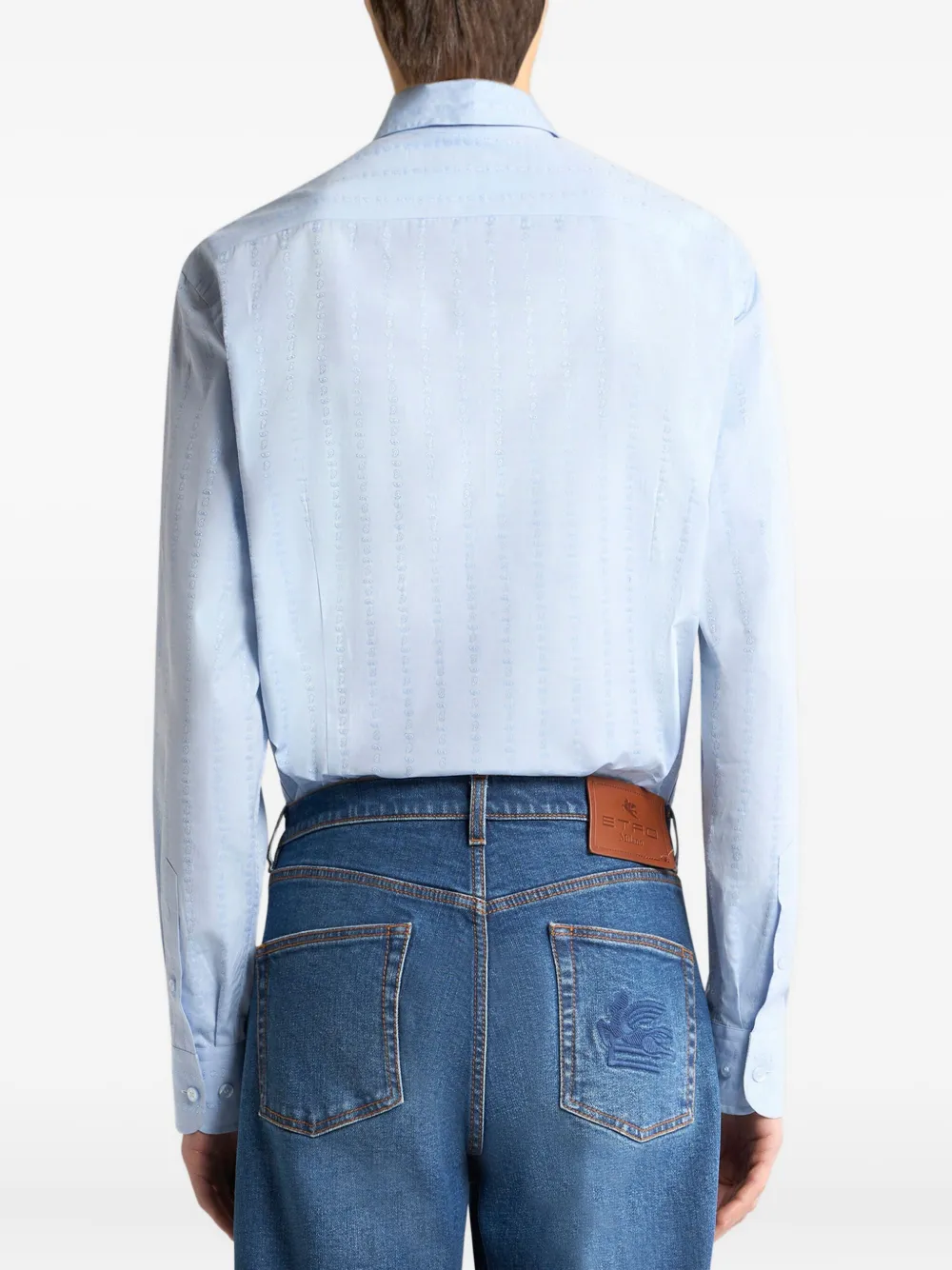 ETRO Overhemd met paisley-jacquard Blauw