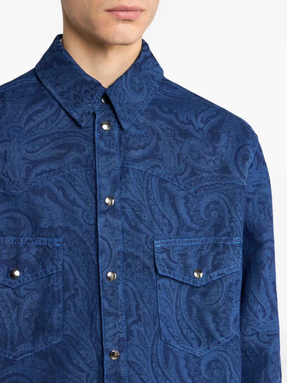 ETRO Denim overhemd Blauw