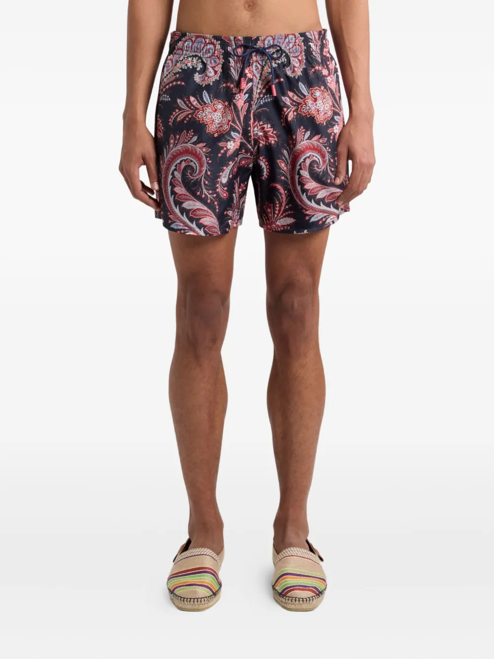 ETRO Zwembroek met paisley-print Blauw