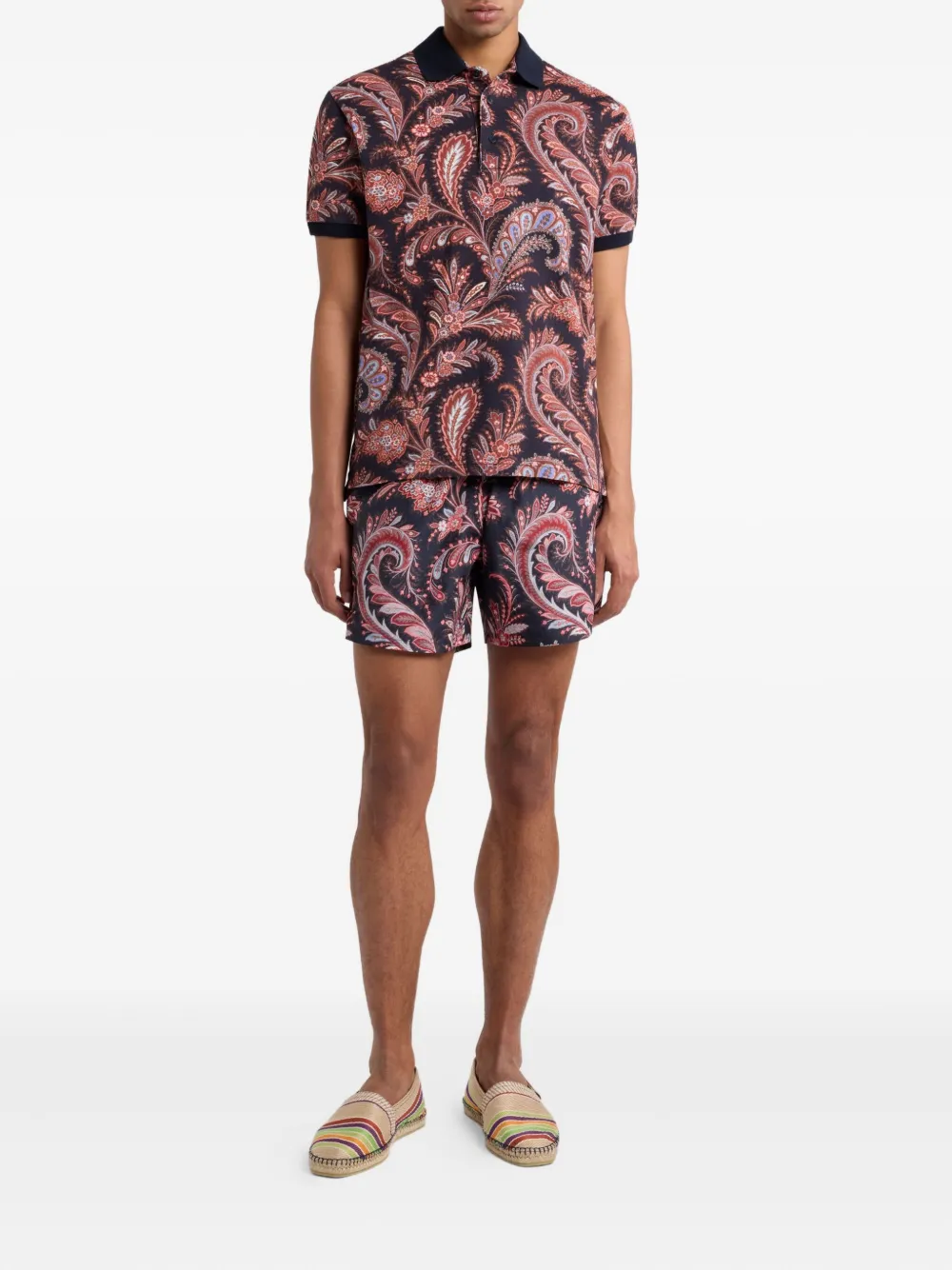 ETRO Zwembroek met paisley-print Blauw