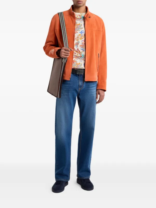 【タグ付き】ETRO レザー ジャケット サイズ40　28万の品 タグ付き】ETRO レザー ジャケット サイズ40 28万の品